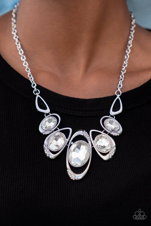 Paparazzi Life of the Party Exclusive April 2022 - Hypnotic Twinkle White Necklace