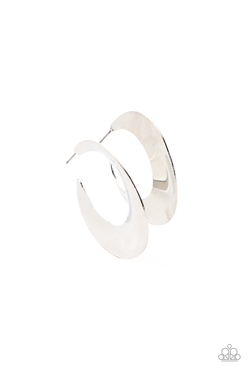 Paparazzi Power Curves - Silver Earrings