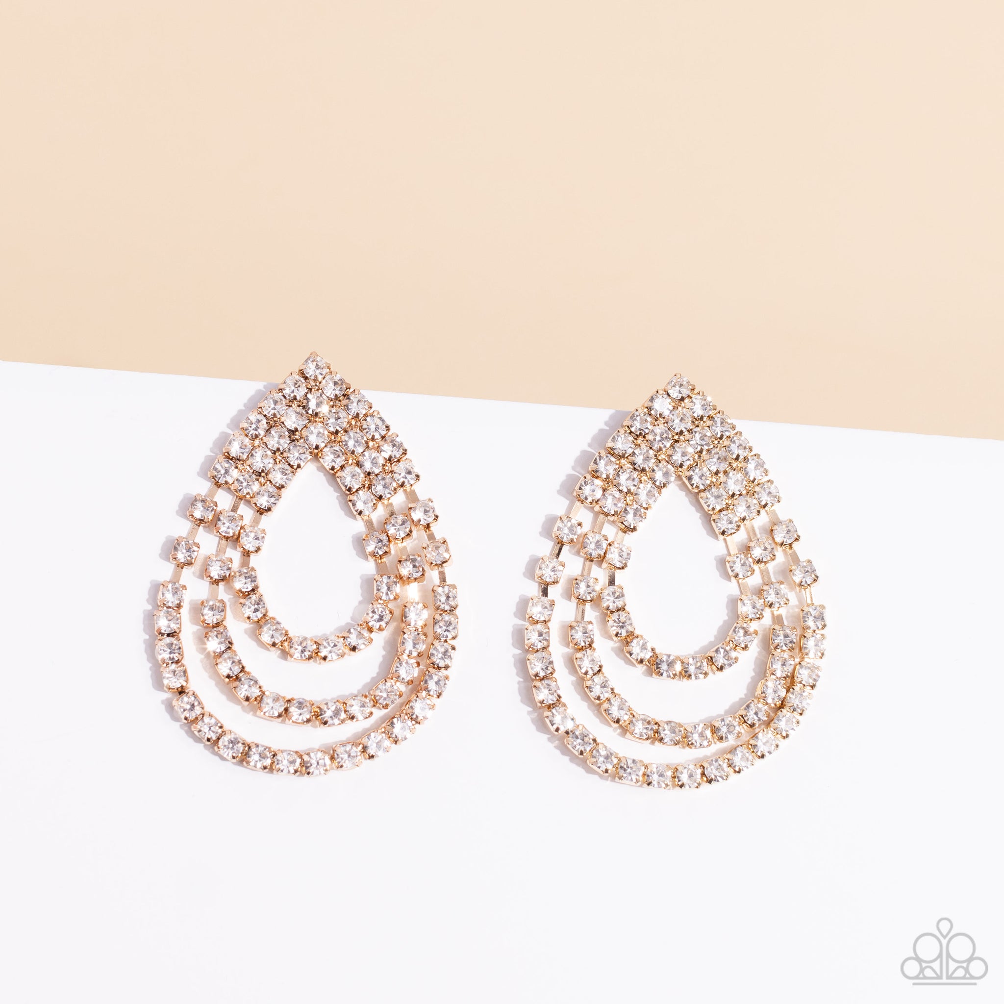 Paparazzi Take a POWER Stance - Gold Earrings