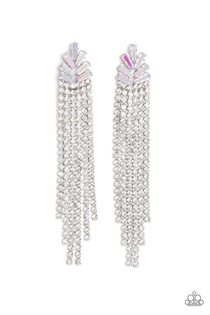 Paparazzi Life of the Party Exclusive November 2022 - Overnight Sensation Multi Iridescent Earrings