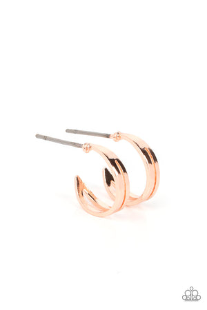 Paparazzi SMALLEST of Them All - Rose Gold Earrings