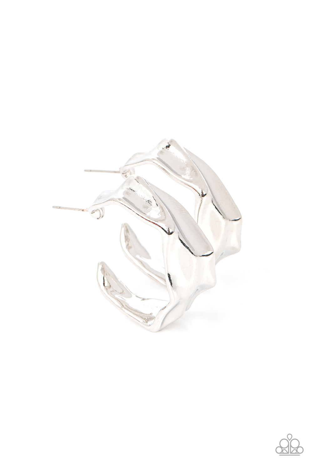 Paparazzi Cutting Edge Couture - Silver Earrings