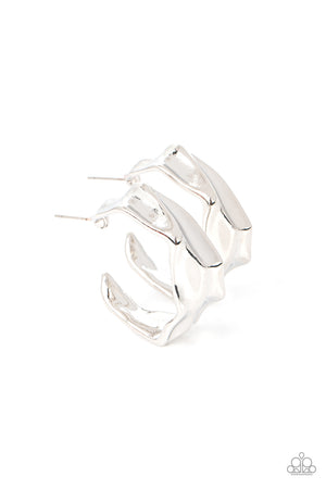 Paparazzi Cutting Edge Couture - Silver Earrings