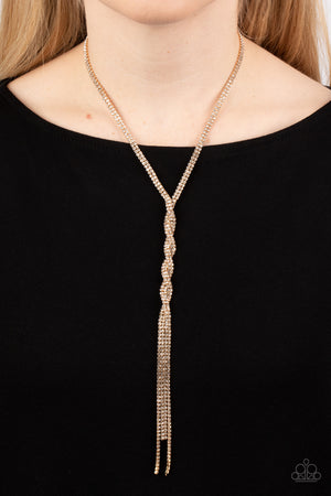 Paparazzi Impressively Icy - Gold Necklace