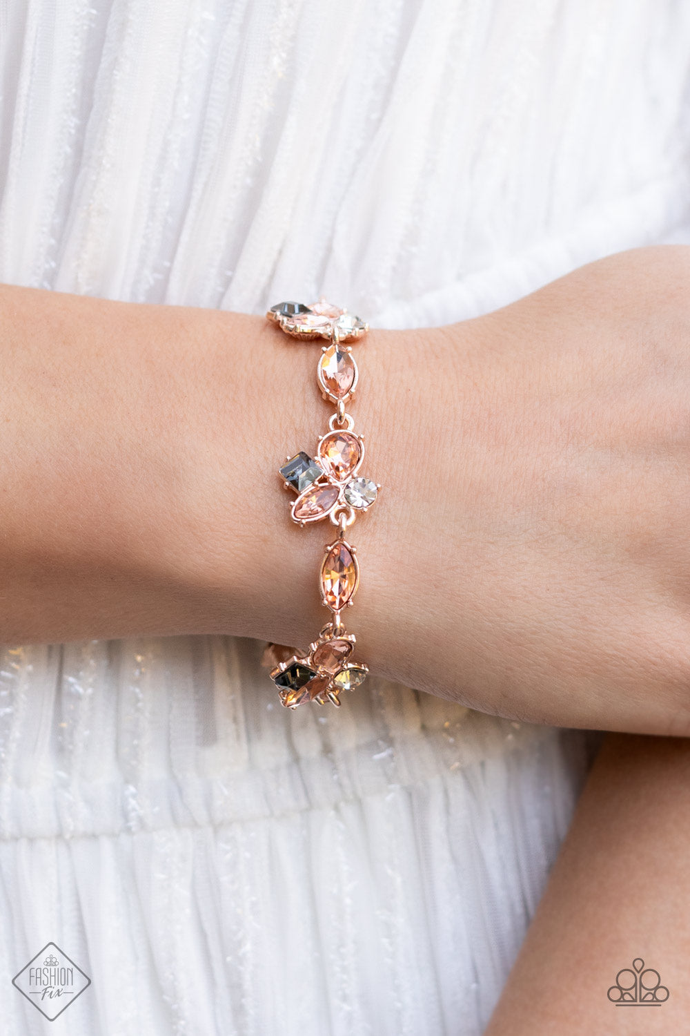 Paparazzi Colorful Captivation - Rose Gold Bracelet