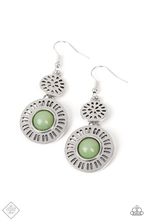 Paparazzi Ocean Orchard - Green Earrings