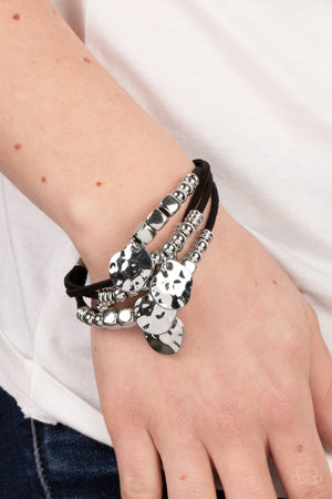 Paparazzi Token Trek - Black Bracelet