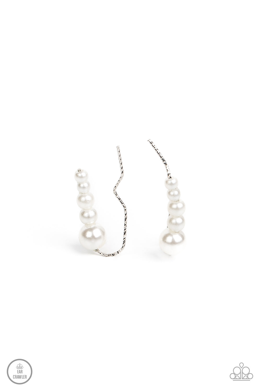 Paparazzi Dropping into Divine - White Earrings