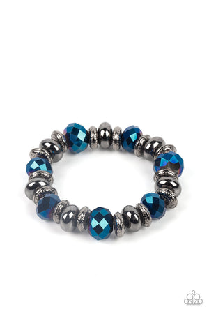 Paparazzi Life of the Party Exclusive May 2022 - Power Pose Blue Bracelet