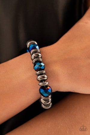 Paparazzi Life of the Party Exclusive May 2022 - Power Pose Blue Bracelet