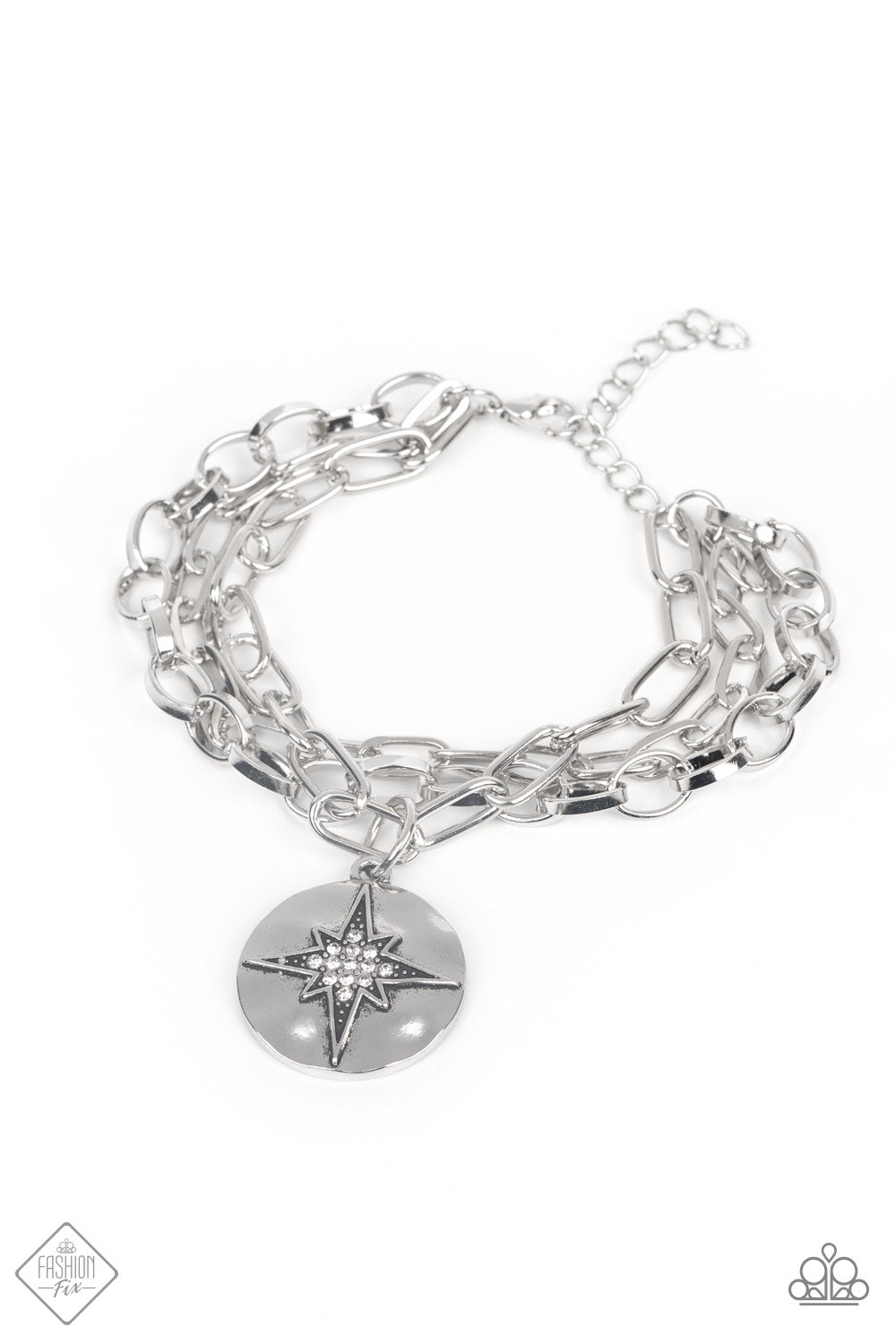 Paparazzi True North Twinkle - White Bracelet