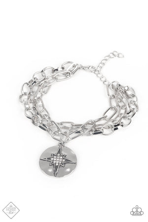 Paparazzi True North Twinkle - White Bracelet