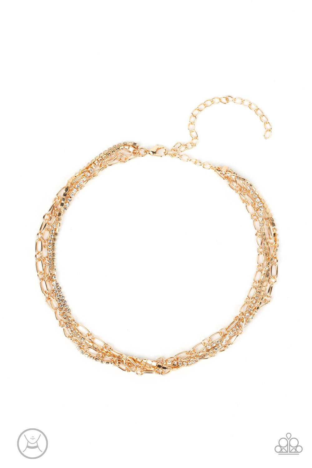 Paparazzi Glitter and Gossip - Gold Choker