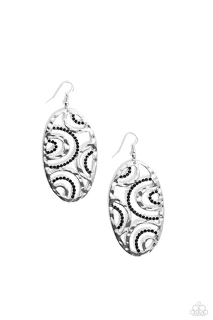 Paparazzi Seize the DAZE - Black Earrings