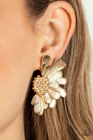 Paparazzi Farmstead Meadow - Gold Earrings