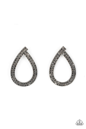 Paparazzi Diva Dust - Black Earrings