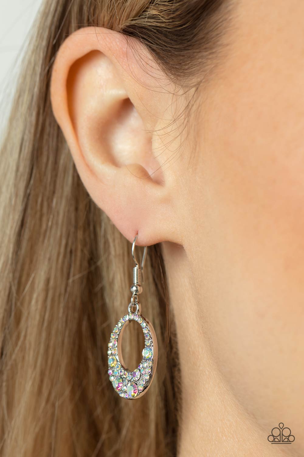 Paparazzi Showroom Sizzle - Multi Iridescent Earrings