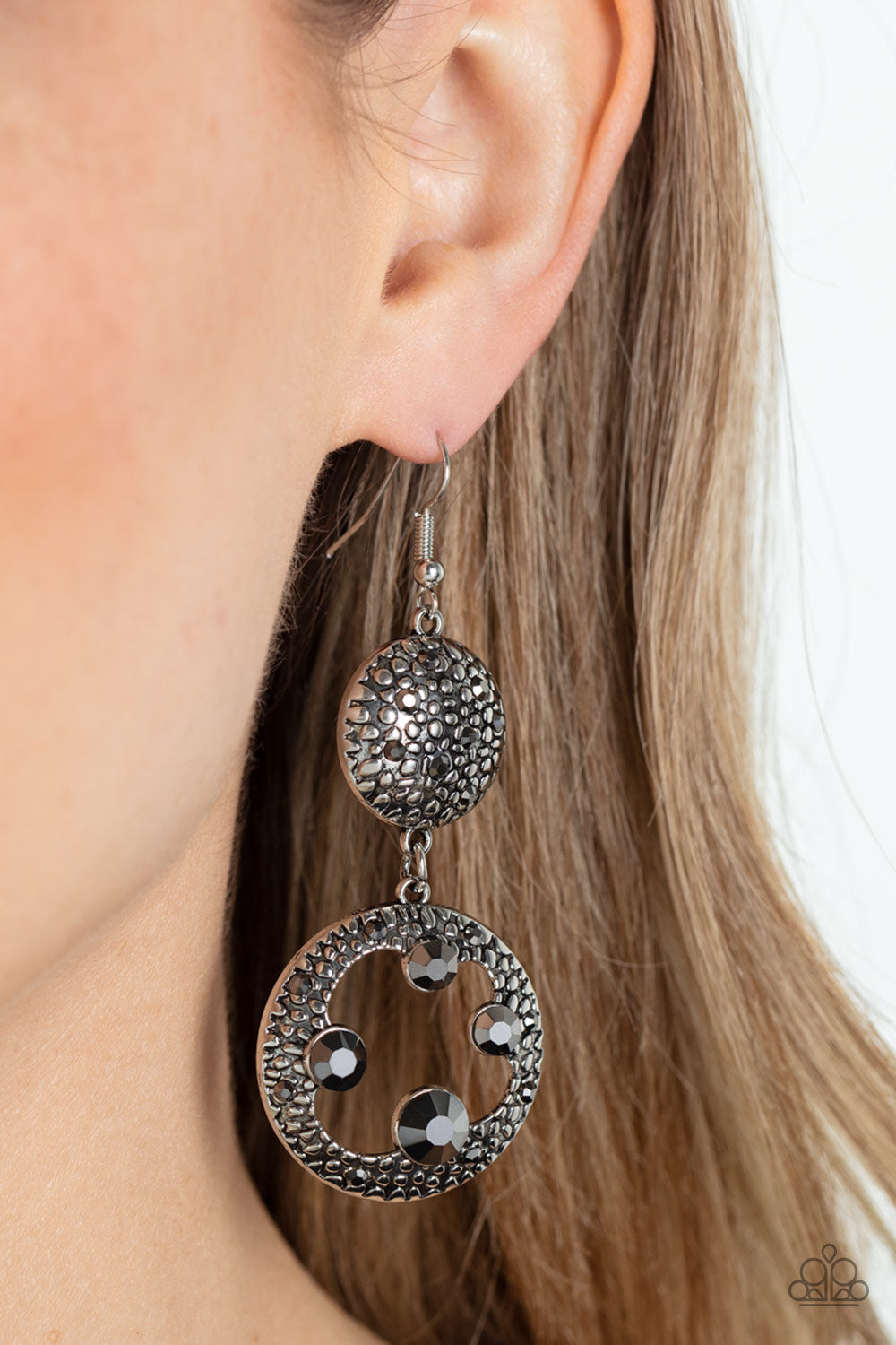 Paparazzi Eastern Entrada - Silver Earrings