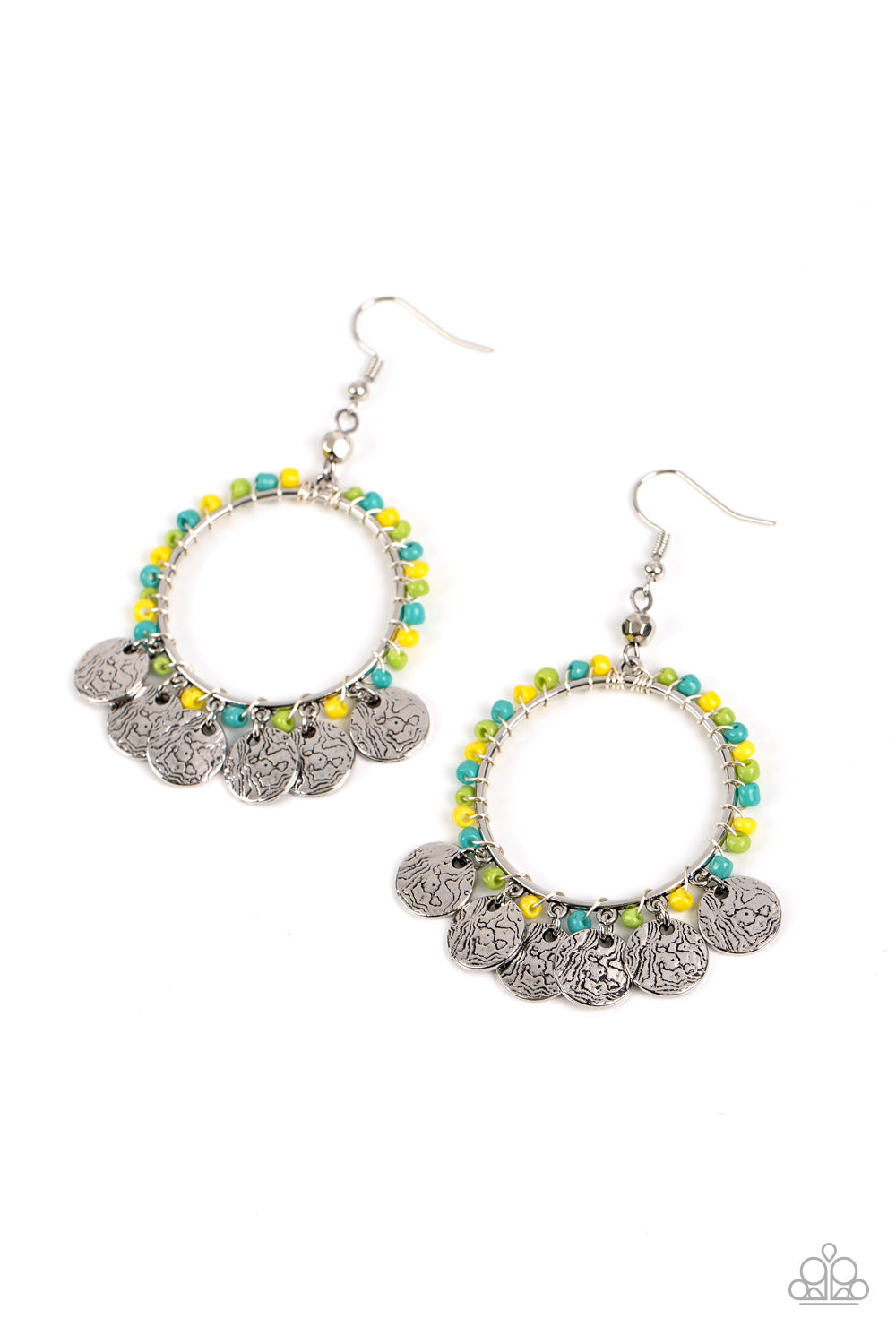 Paparazzi Bohemian Beach Blast - Green Earrings