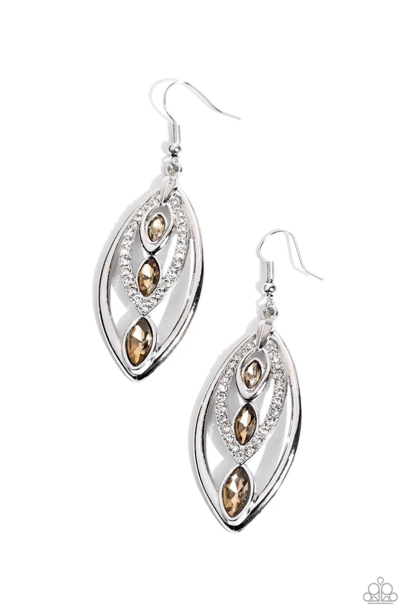 Paparazzi Extra Exuberant - Brown Earrings