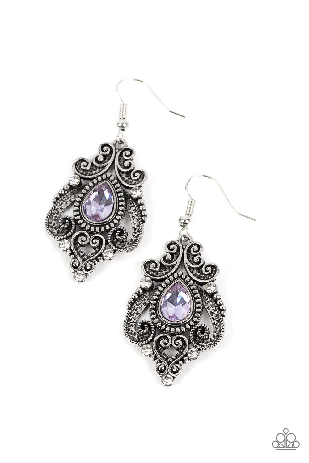 Paparazzi Palace Perfection - Purple Earrings