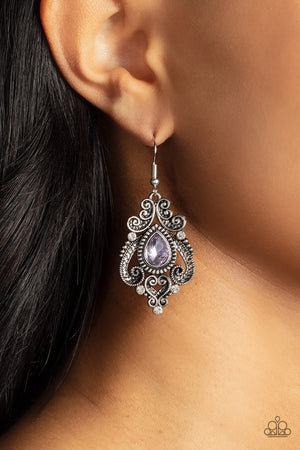 Paparazzi Palace Perfection - Purple Earrings