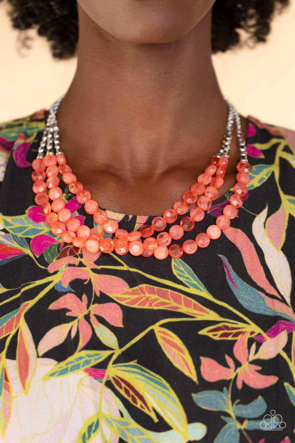 Paparazzi Pacific Picnic - Orange Necklace & Seaside Siesta Orange Bracelet