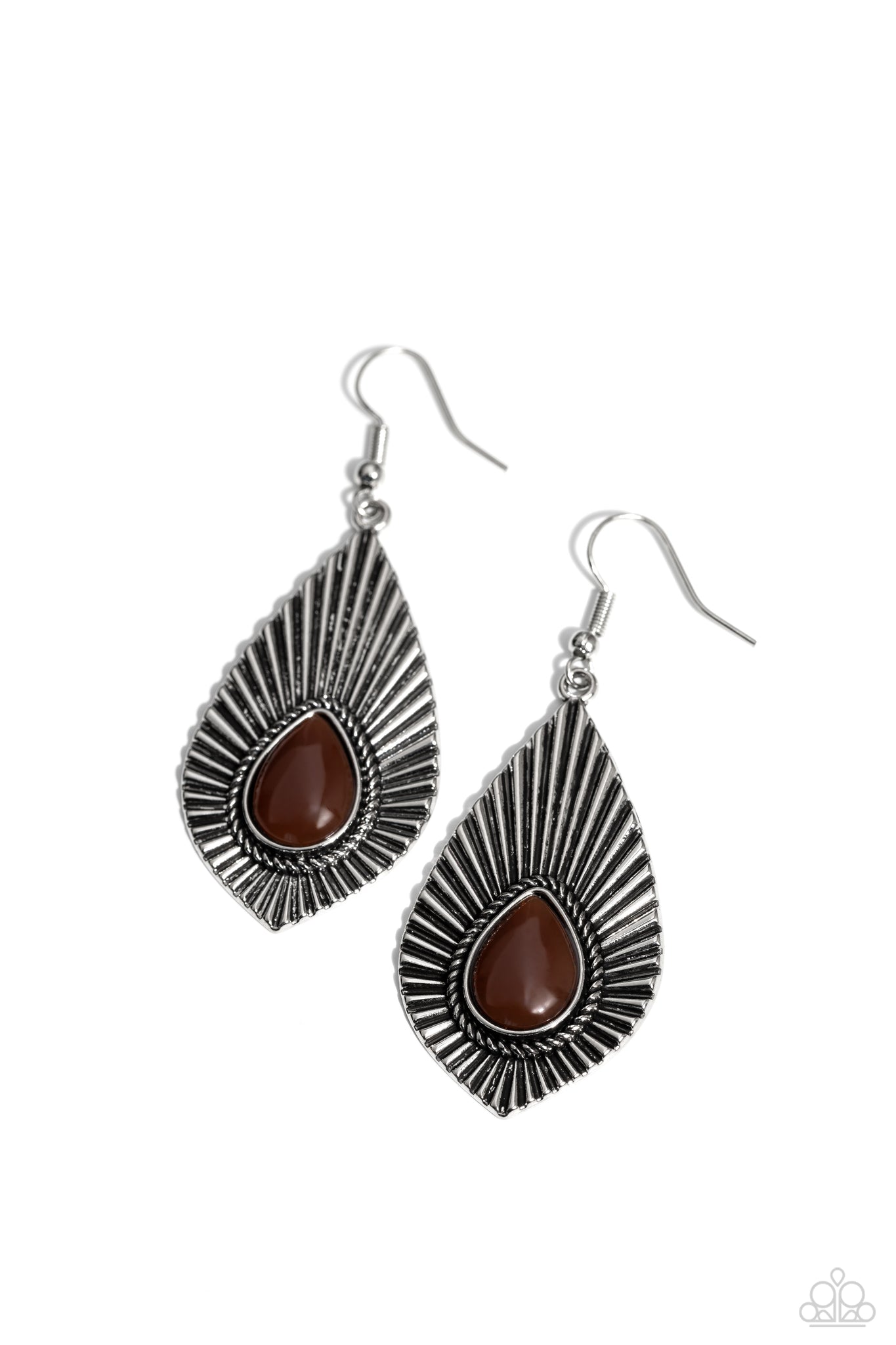 Paparazzi SOUL-ar Flare - Brown Earrings