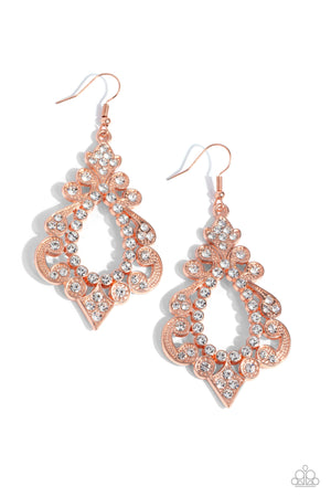 Paparazzi Fit for a DIVA - Copper Earrings