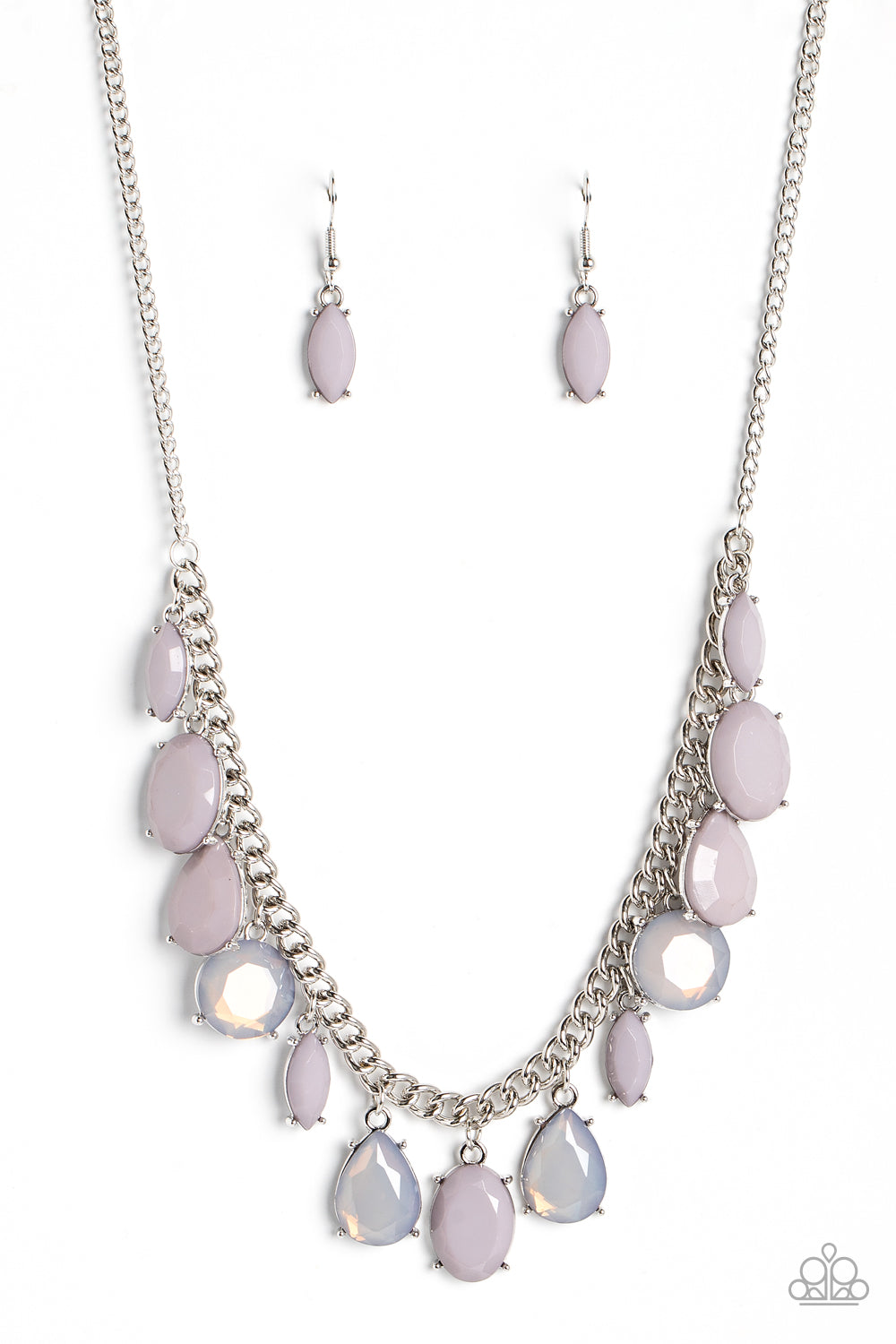Paparazzi Fairytale Fortuity Silver Necklace & Serendipitous Shimmer Silver Bracelet