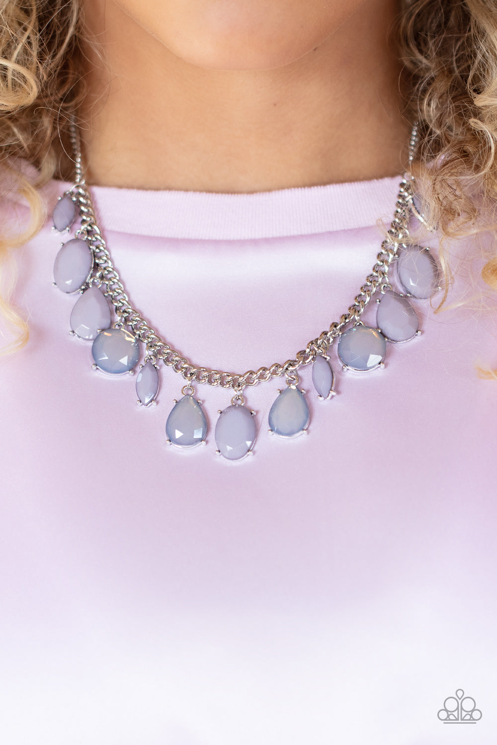 Paparazzi Fairytale Fortuity Silver Necklace & Serendipitous Shimmer Silver Bracelet