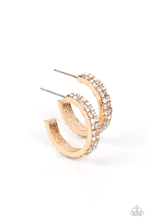 Paparazzi Positively Petite - Gold Earrings