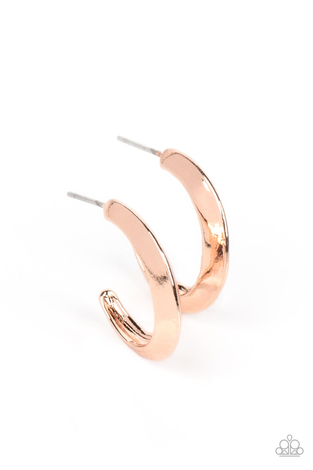 Burnished Beau Gold Heart Hoop Earrings - Paparazzi Accessories