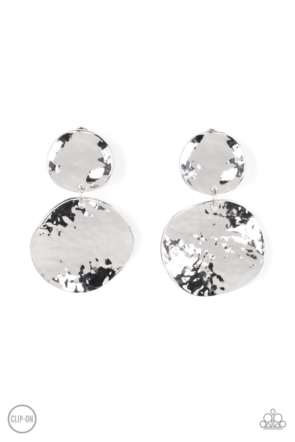 Paparazzi Rush Hour - Silver Clip-On Earrings