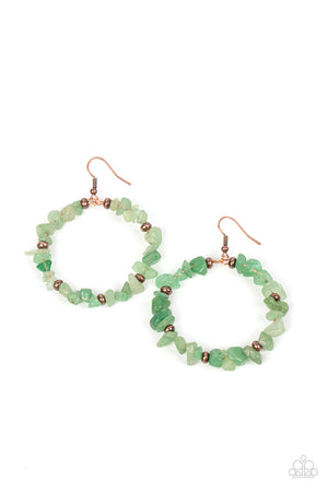 Paparazzi Mineral Mantra - Green Earrings