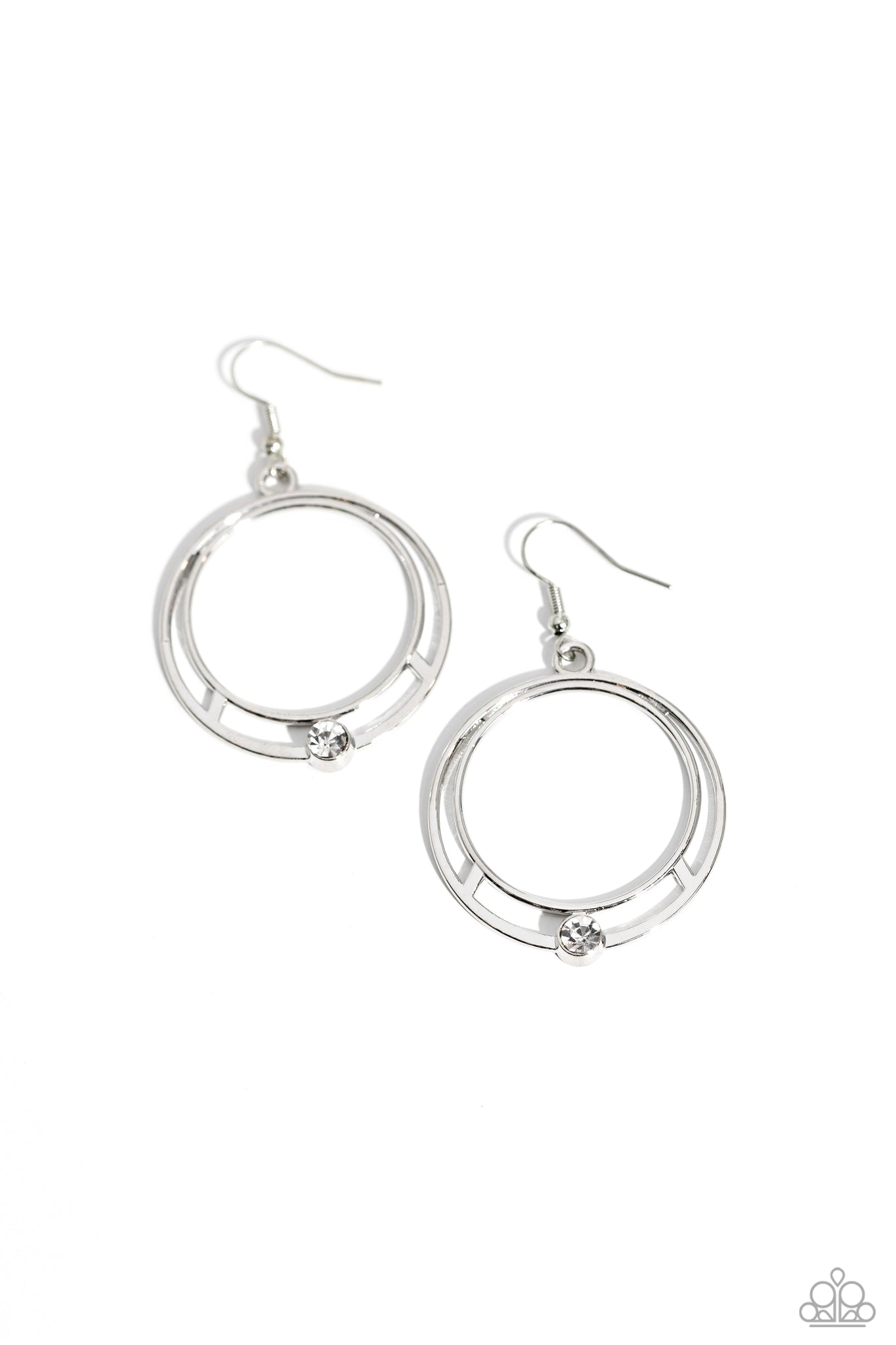 Paparazzi Refined Rotation - White Earrings