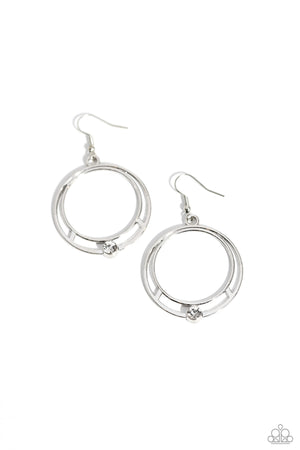 Paparazzi Refined Rotation - White Earrings