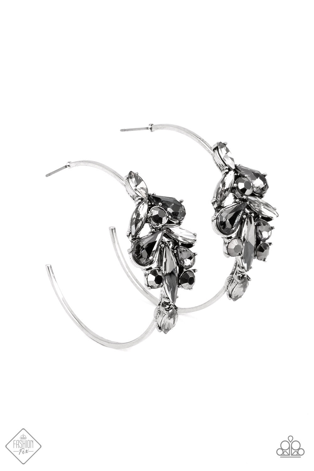 Paparazzi Arctic Attitude - Silver Earrings