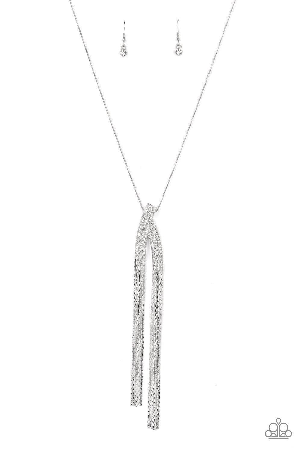 Paparazzi Life of the Party Exclusive June 2022 - Out of the SWAY White Necklace