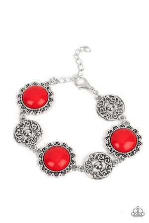Paparazzi Poppy Persuasion Red Necklace & Positively Poppy Red Bracelet