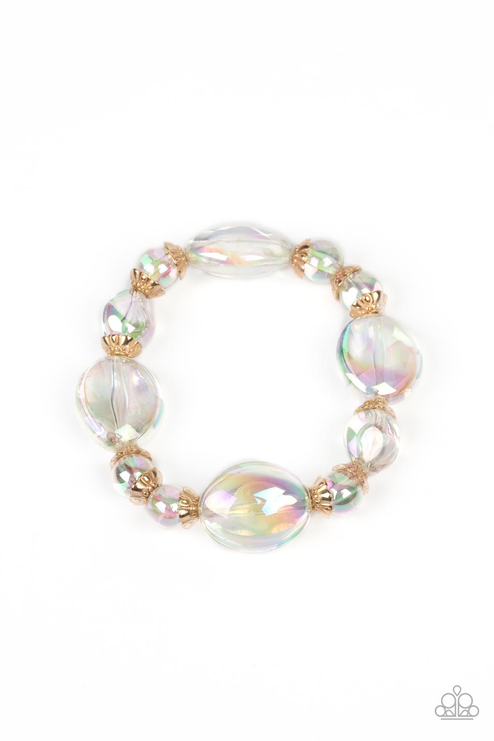 Paparazzi Iridescent Illusions - Gold Iridescent Bracelet