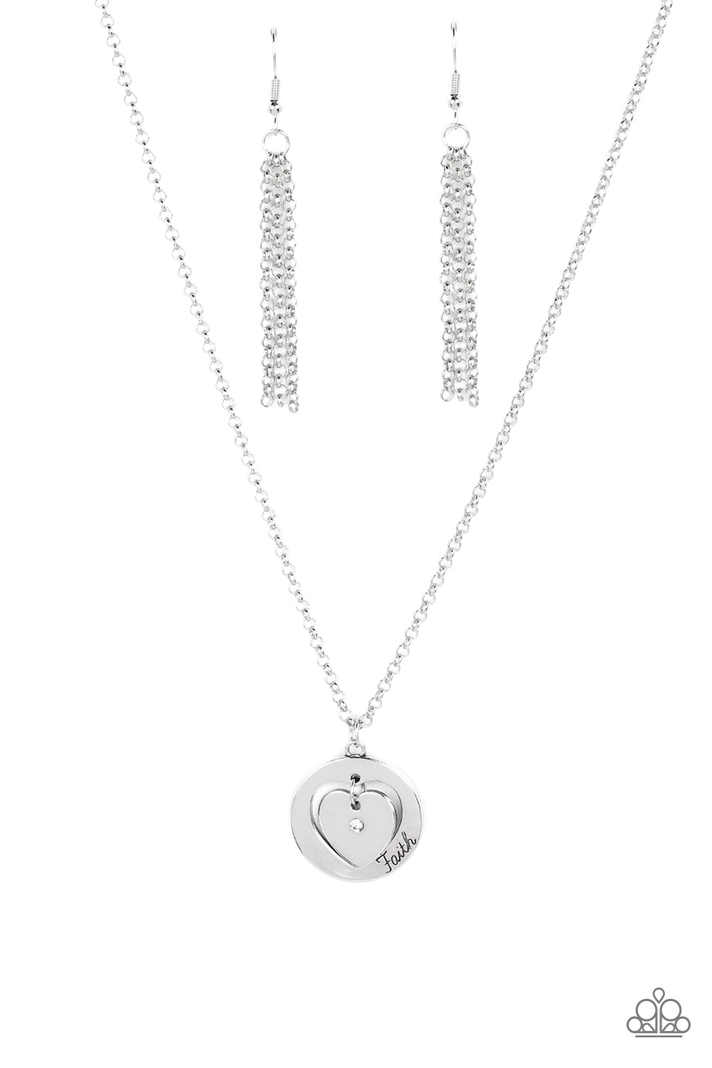 Paparazzi Heart Full of Faith - White Necklace