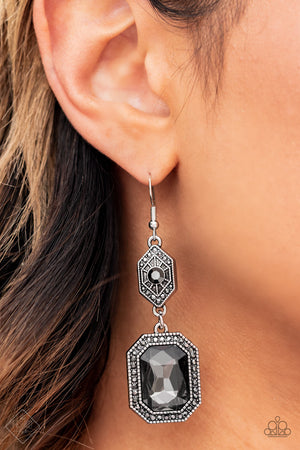 Paparazzi Starry-Eyed Sparkle - Silver Earring
