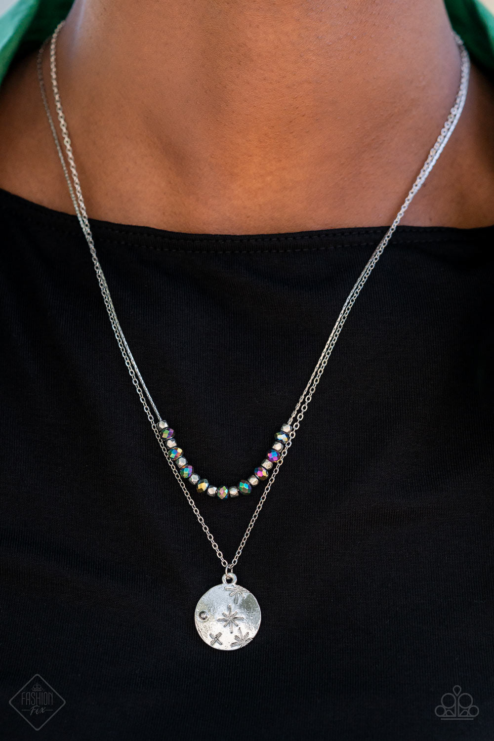 Paparazzi Stunning Supernova - Multi Oil Spill Necklace