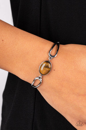 Paparazzi A Quarter Past ZEN - Brown Bracelet