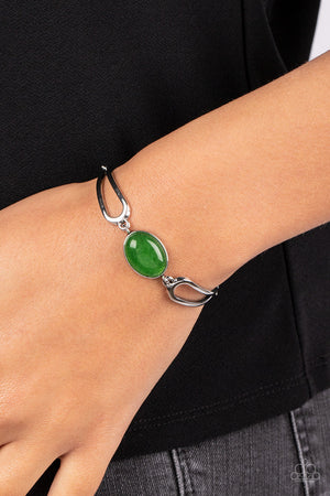 Paparazzi A Quarter Past ZEN - Green Bracelet
