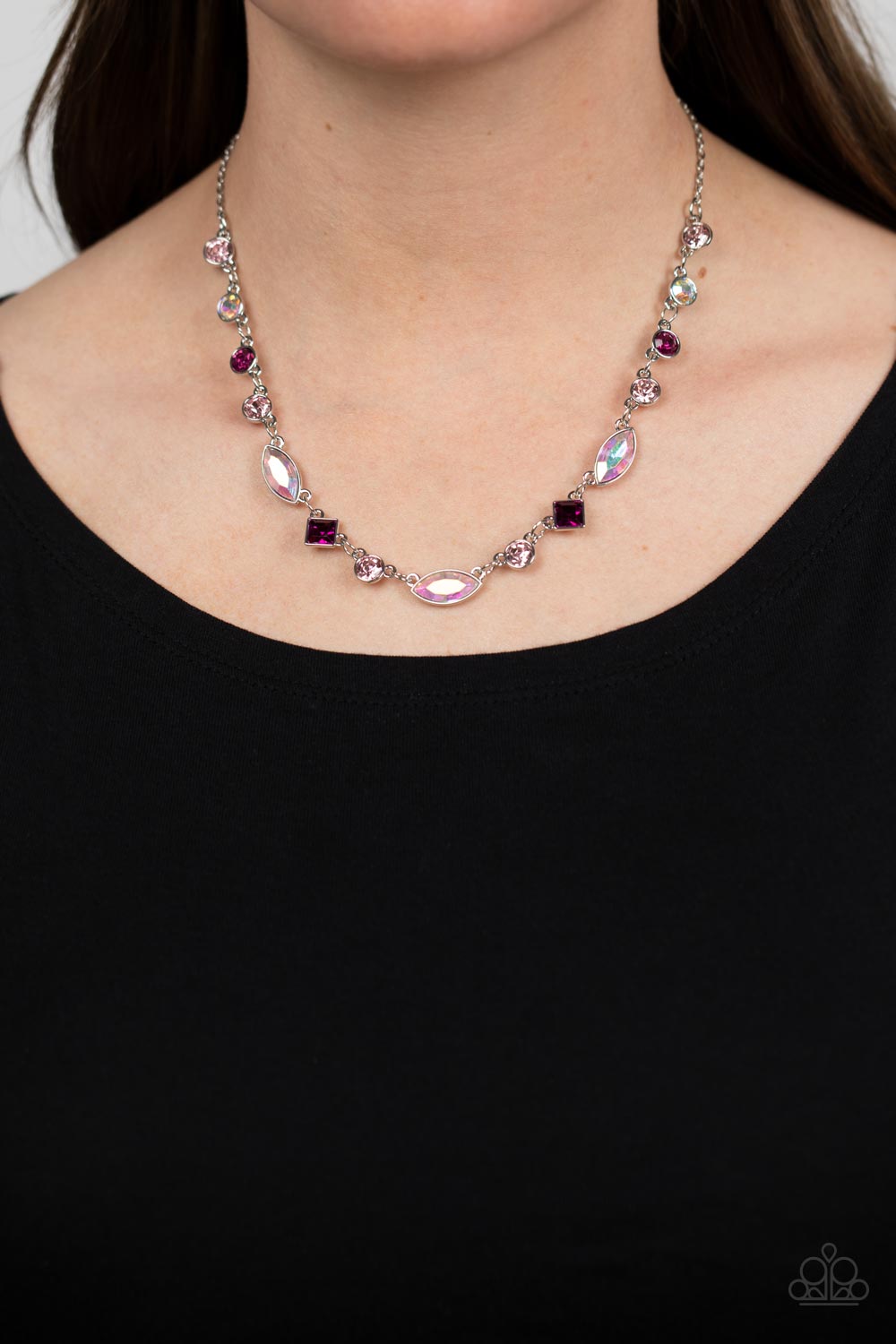 Paparazzi Irresistible HEIR-idescence - Pink Iridescent Necklace