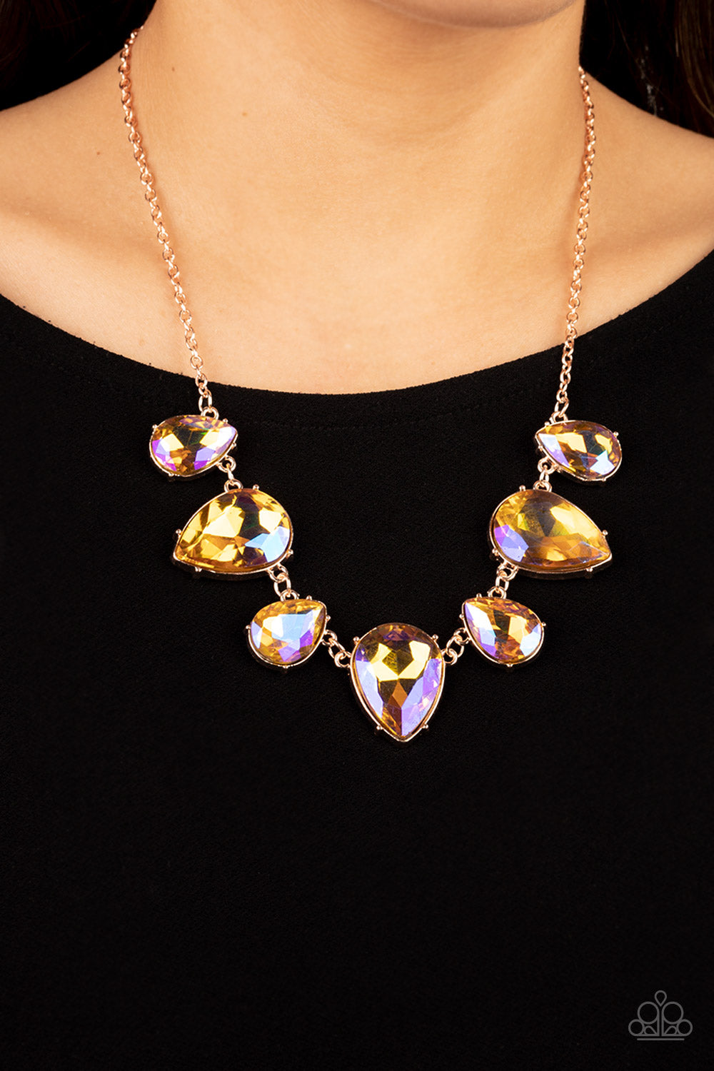 Paparazzi Otherworldly Opulence - Multi Gold Necklace