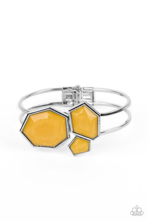 Paparazzi Tourist TRAPEZOID - Yellow Bracelet