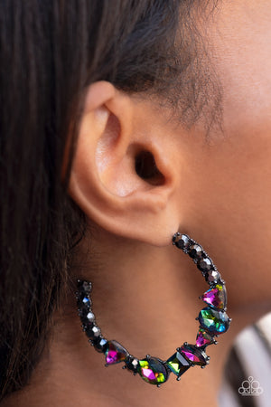 Paparazzi New Age Nostalgia - Multi Oil Spill Earring